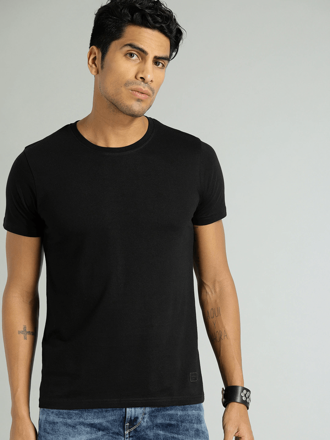 Plain Black Tshirt for Men