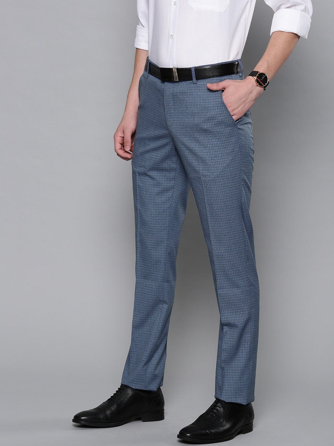 Buy Louis Philippe Navy Trousers Online - 400727 | Louis Philippe