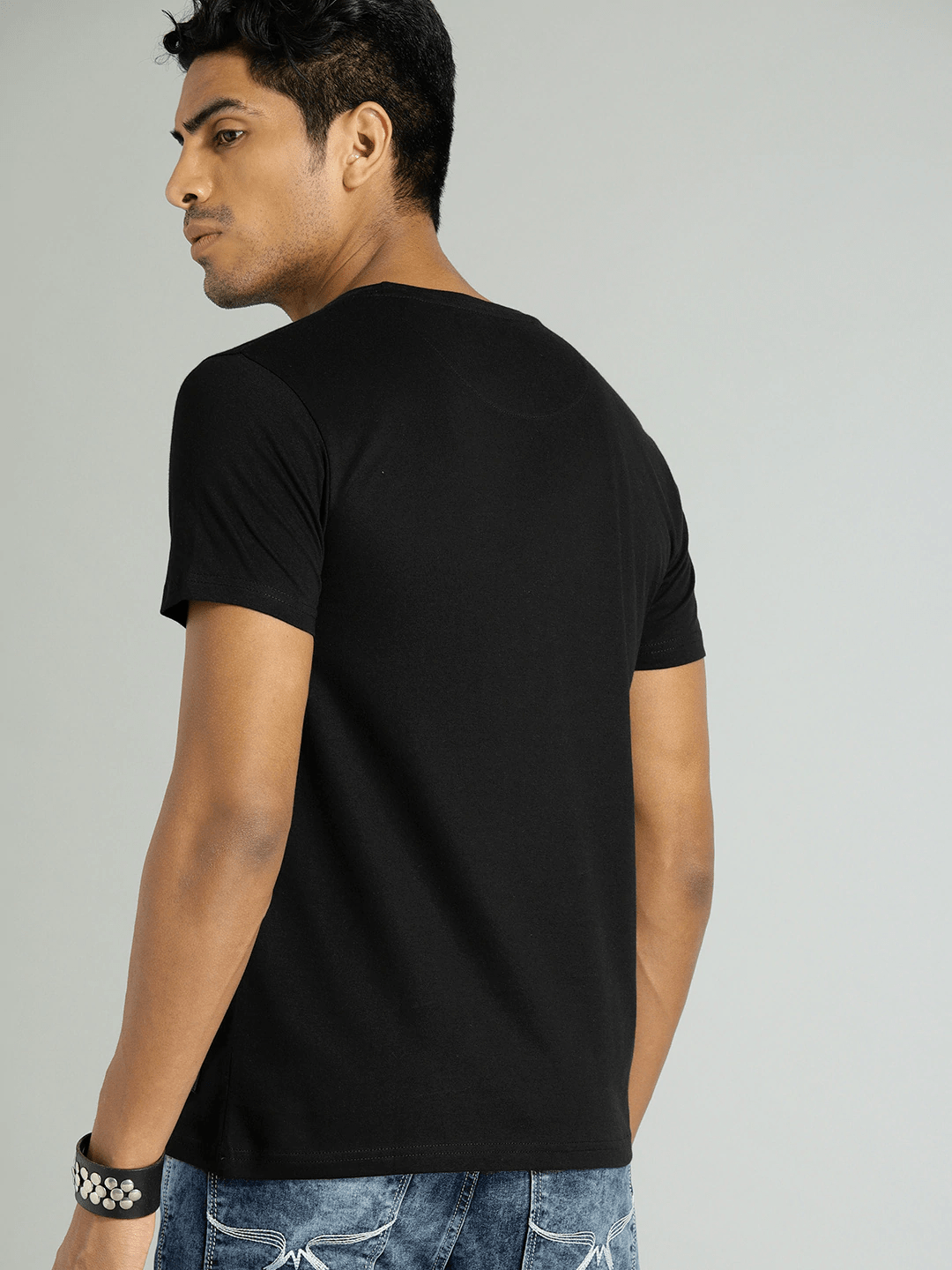 Plain Black Tshirt for Men